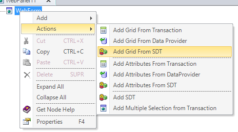 AddGridFromSDTMenu