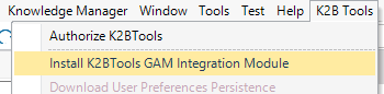 K2BToolsInstallGAMIntegrationModule