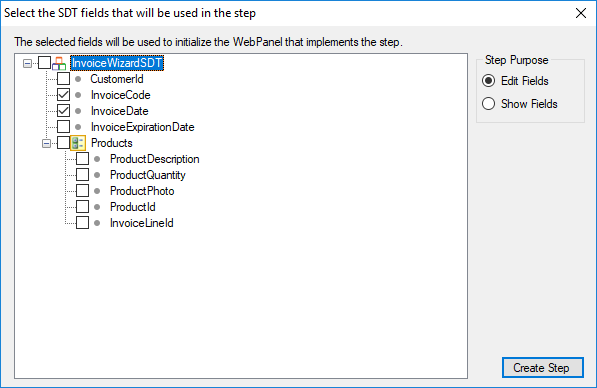 WizardSelectSDTFields