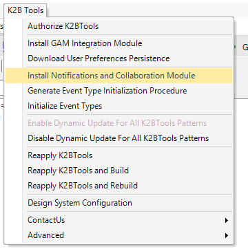 NotificationsAndCollaborationModuleInstallation