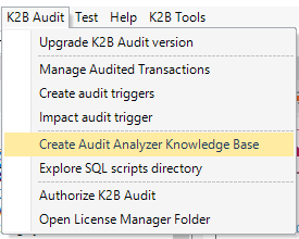 K2BAuditCreateAnalyzerKnowledgeBase