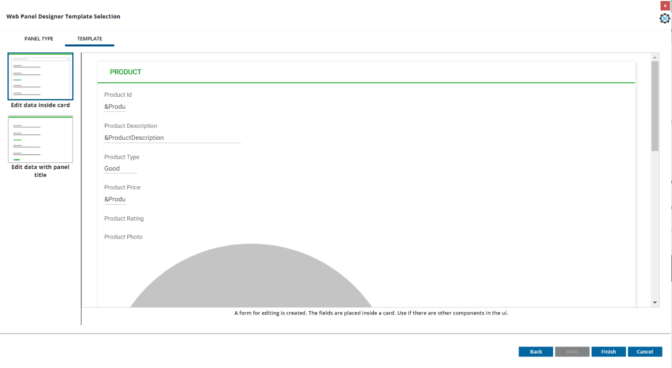 WebPanelDesignerBasedOnTemplateSelectionEdit